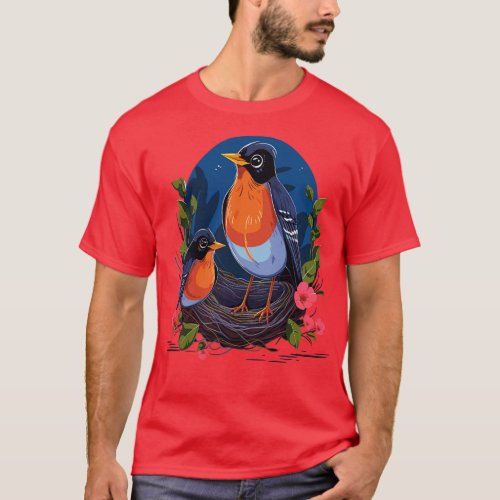 American Robin Mothers Day T_Shirt