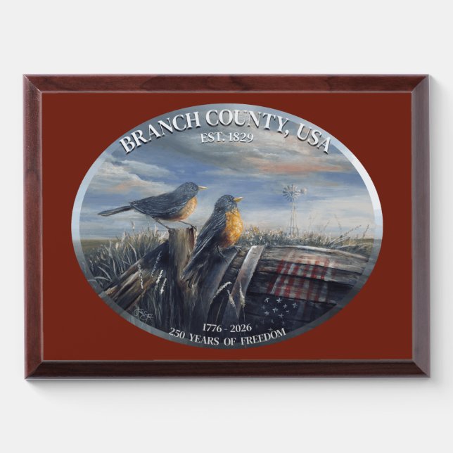 American Robins Decor / Award Plaque (Horizontal)