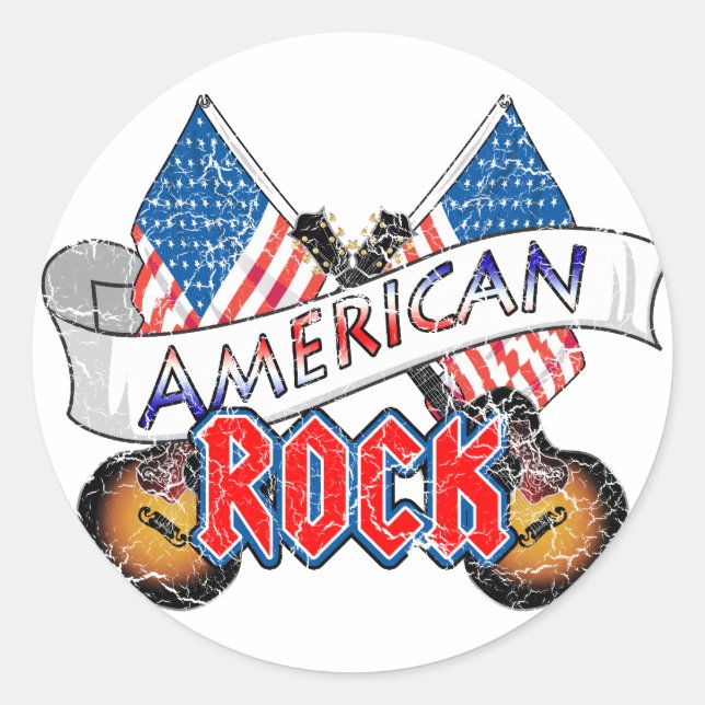 American Rock Classic Round Sticker (Front)
