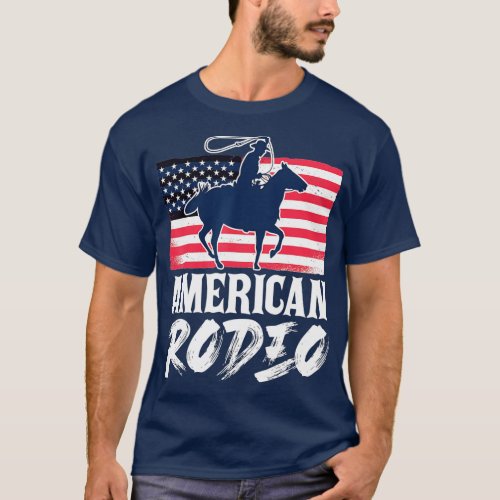 American Rodeo Cowboy Horse Bull Riding For Men Wo T_Shirt