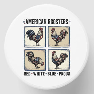 American Roosters Vintage Patriotic Shirt Design_1 Mini Candle Favors