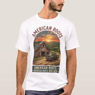 American Roots Run Deep Tennessee Barn Pickup T-Shirt