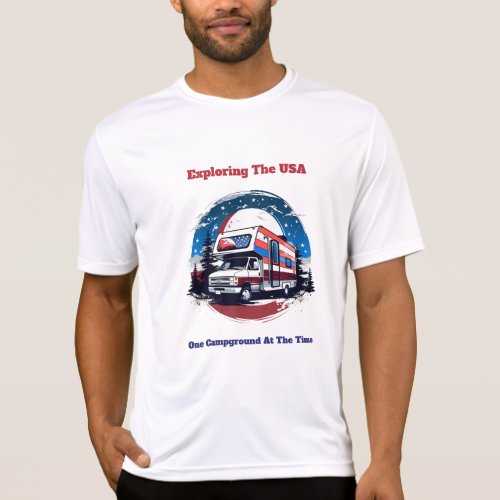 American RV Exploring The USA T_Shirt