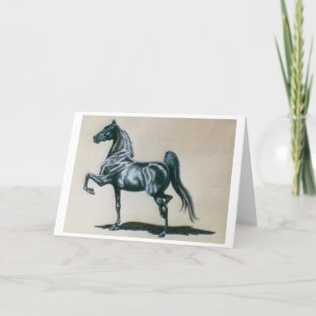 American Saddlebred Horse Blank Greeting Card by GailRagsdaleArt at Zazzle