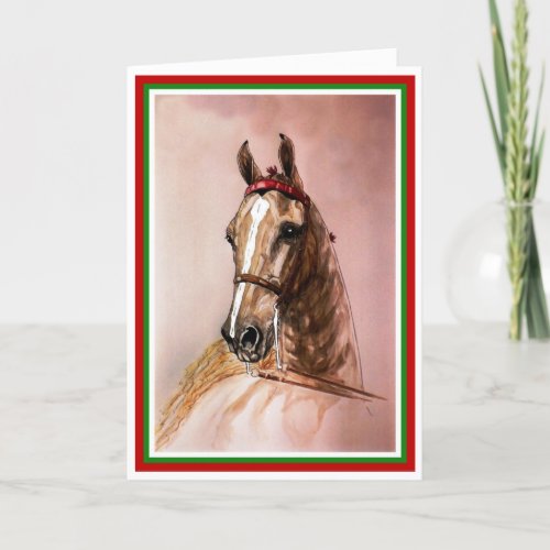 American Saddlebred Horse Christmas Holiday Card