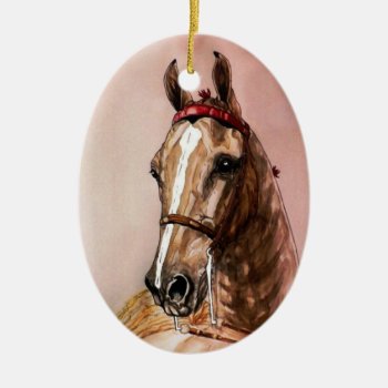 American Saddlebred Horse Christmas Ornament by GailRagsdaleArt at Zazzle