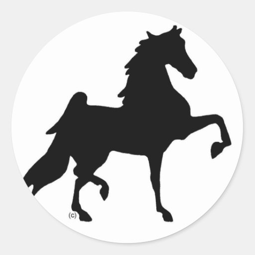 American Saddlebred Horse Classic Round Sticker | Zazzle