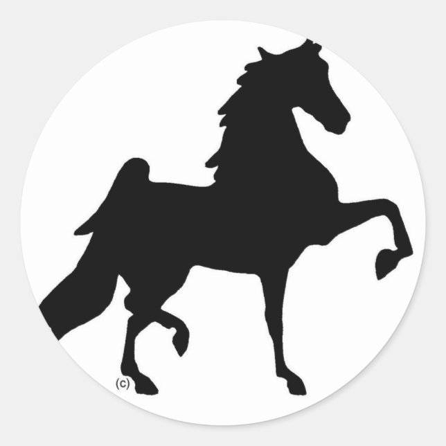 American Saddlebred Horse Classic Round Sticker (Front)