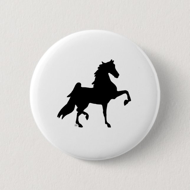 American Saddlebred Horse Pinback Button (Front)