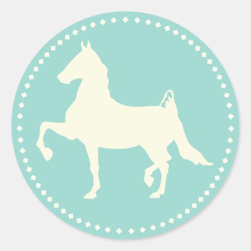 American Saddlebred Horse silhouette Classic Round Sticker