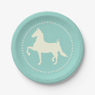 American Saddlebred horse silhouette Paper Plates