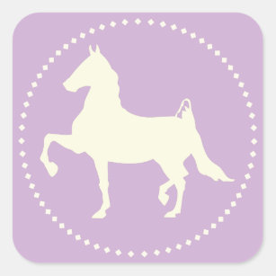 American Saddlebred Horse silhouette Square Sticker