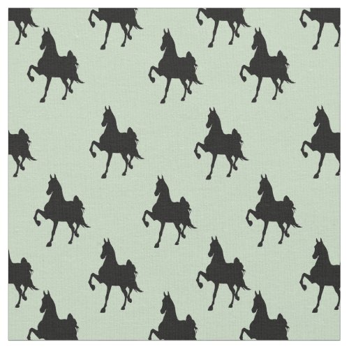 American Saddlebred Horse Small Print Pale Sage Fabric