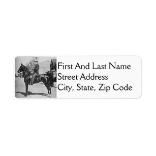 American Saddlebred Horse Vintage Photograph Label