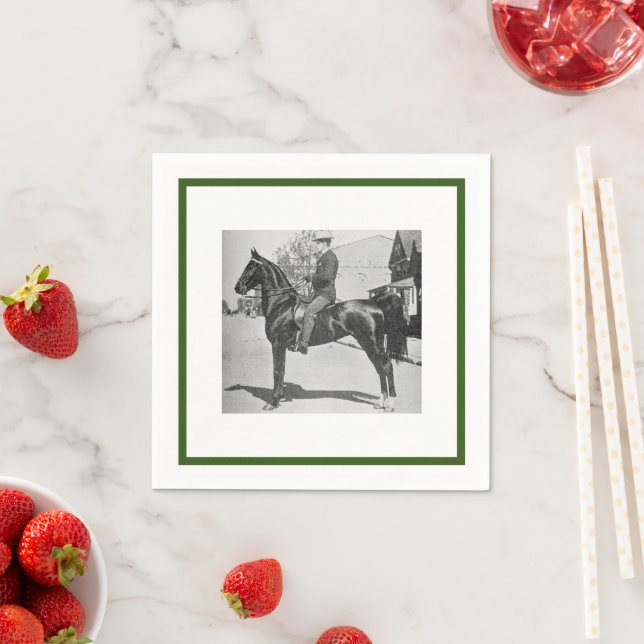 American Saddlebred Horse – Vintage Show Photo Napkins (Insitu)