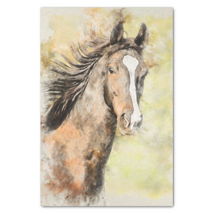 American Saddlebred Horse Watercolor Decoupage Tissue Paper
