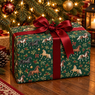American Saddlebred Horses Christmas Wrapping Paper