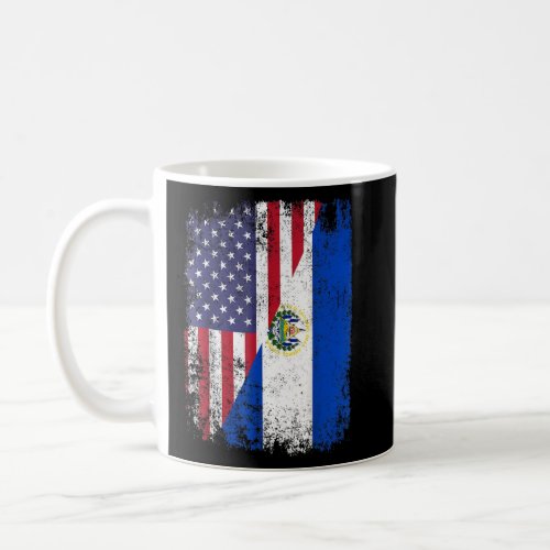 American Salvadorian Roots Half Usa El Salvador Fl Coffee Mug