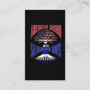 American Salvadorian Roots USA El Salvador Flag Business Card