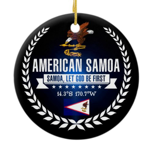 American Samoa Ceramic Ornament
