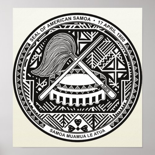 American Samoa Coat of Arms detail Poster