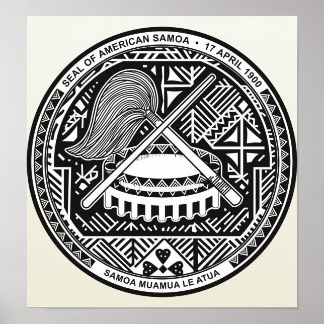 American Samoa Coat of Arms detail Poster (Front)