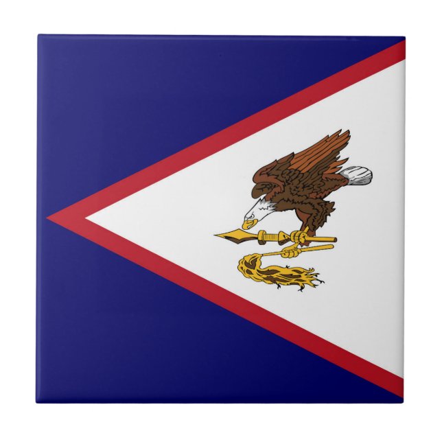 American Samoa flag Ceramic Tile (Front)