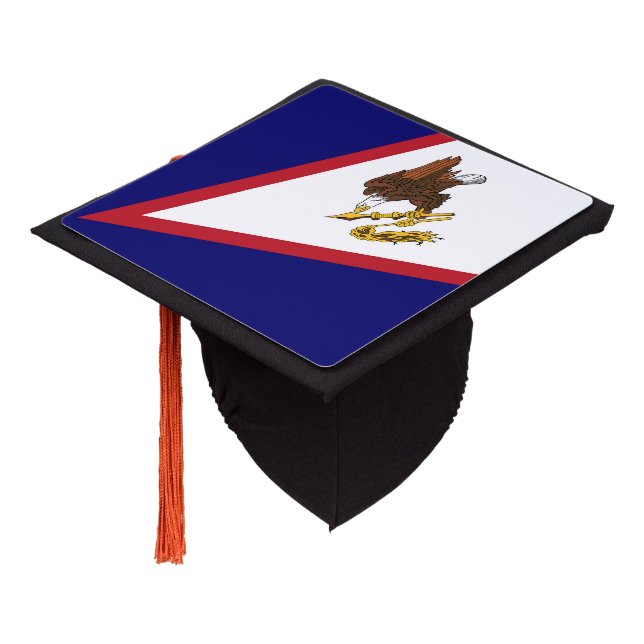 American Samoa flag Graduation Cap Topper (Angled)