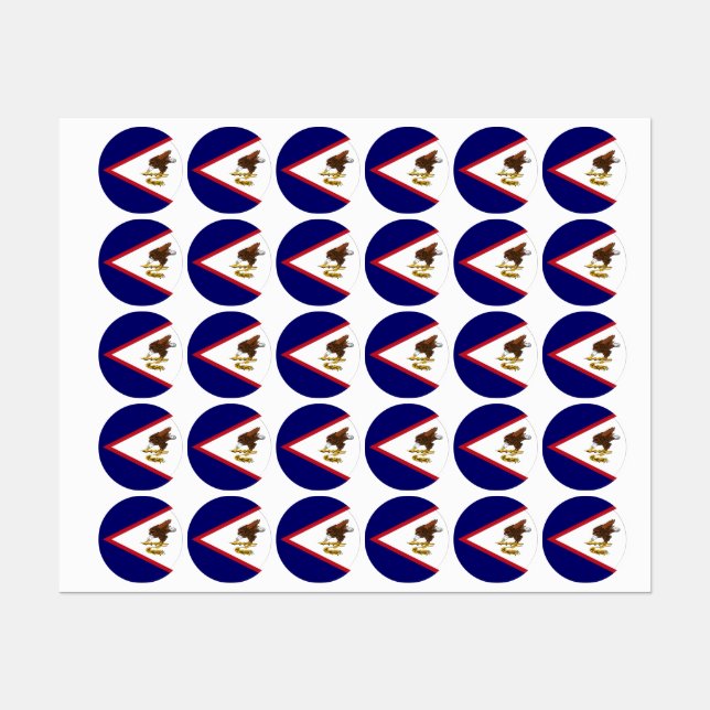American Samoa flag Labels (Sheet)