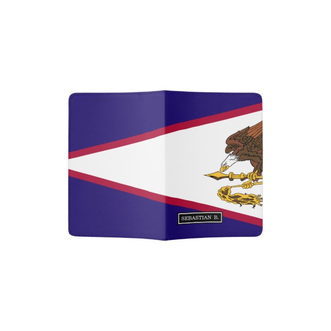 American Samoa Flag Passport Holder (Opened)