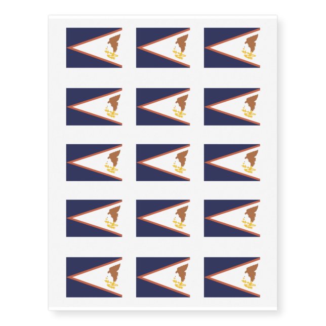 AMERICAN SAMOA Flag Pattern -.png Temporary Tattoos (Front)