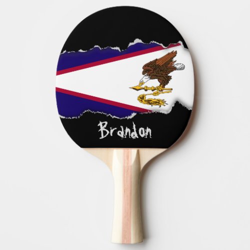 American Samoa Flag Ping_Pong Paddle