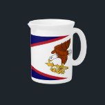 American Samoa Flag Pitcher<br><div class="desc">Add a touch of American Samoan pride to your gatherings with our exclusive pitcher featuring the flag of American Samoa! Crafted with meticulous attention to detail, this pitcher is more than just a beverage server; it's a celebration of American Samoan heritage and cultural pride. The sleek design proudly showcases the...</div>