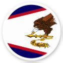 American Samoa Flag Round Sticker