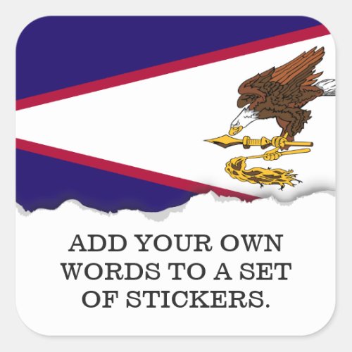 American Samoa Flag Square Sticker