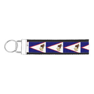 American Samoa flag Wrist Keychain