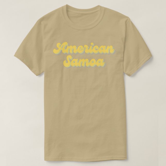 american samoa national park honey yellow funky re T-Shirt (Design Front)