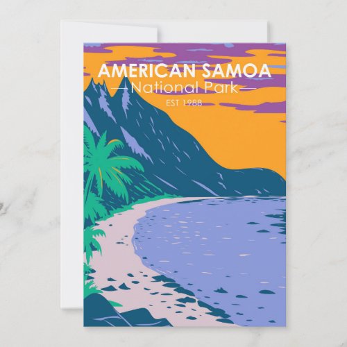 American Samoa National Park Ofu Beach  Holiday Card