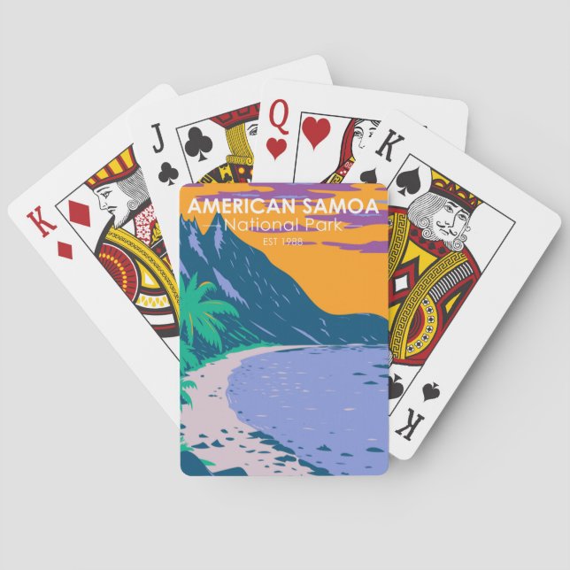 American Samoa National Park Ofu Beach Poker Cards (Back)
