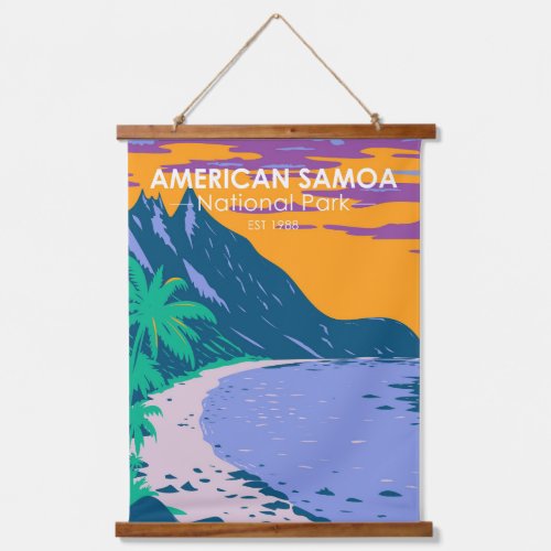 American Samoa National Park Ofu Beach Postcard Hanging Tapestry