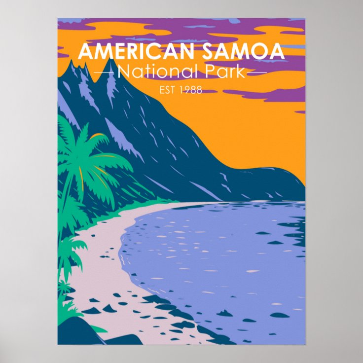 American Samoa National Park Ofu Beach Poster | Zazzle