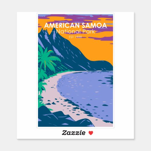 American Samoa National Park Ofu Beach Sticker