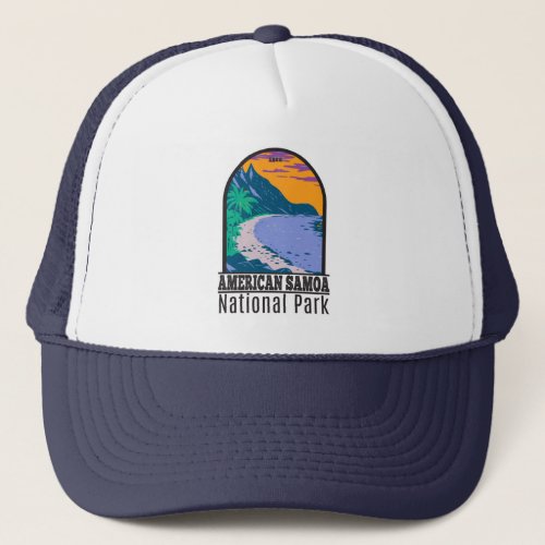 American Samoa National Park Ofu Beach Vintage Trucker Hat