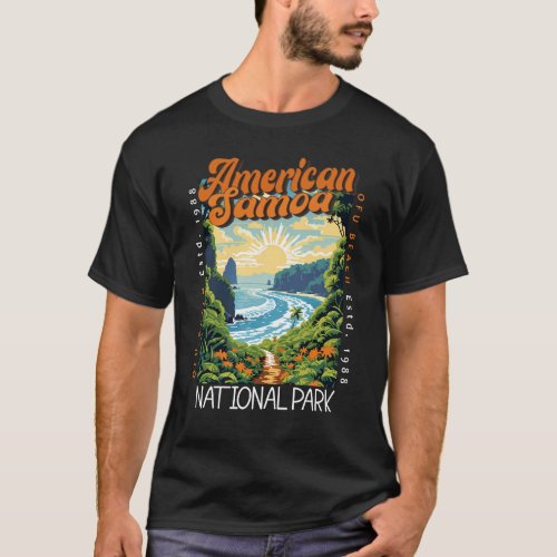 American Samoa National Park Retro Distressed T_Shirt