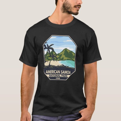 American Samoa National Park Retro Emblem T_Shirt