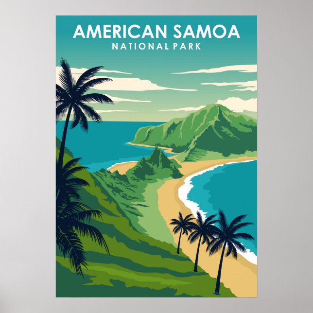 American Samoa National Park Travel Poster (Front)