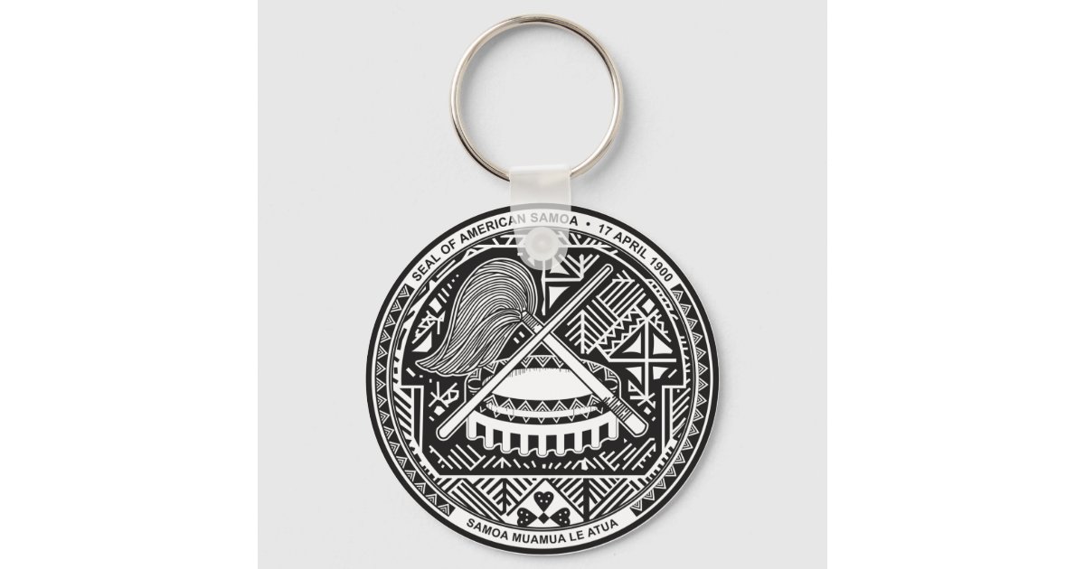 American Samoa Official Coat Of Arms Heraldry Symb Keychain | Zazzle