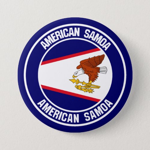 American Samoa Round Emblem Button