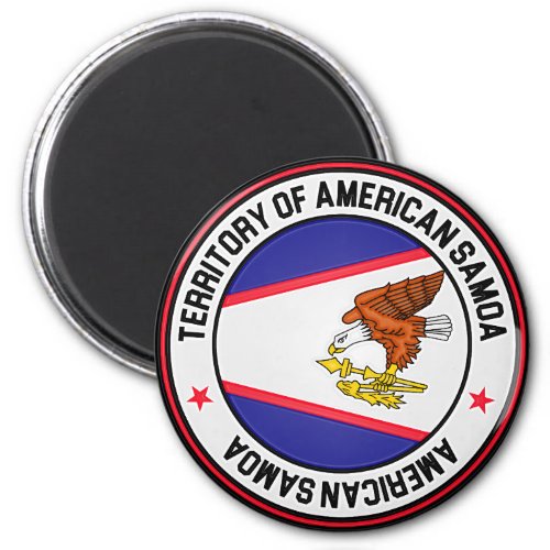 American Samoa Round Emblem Magnet