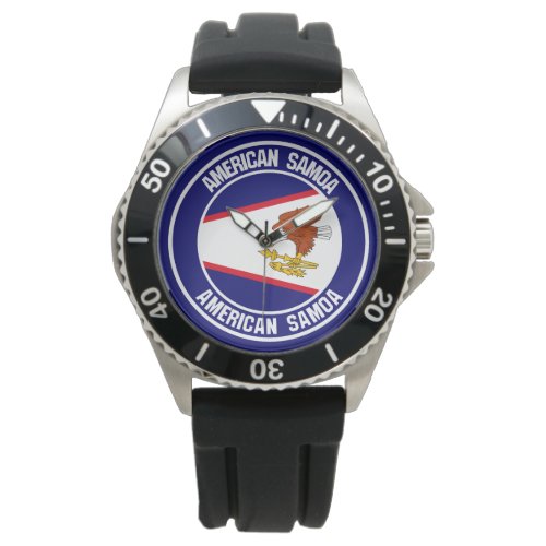 American Samoa Round Emblem Watch